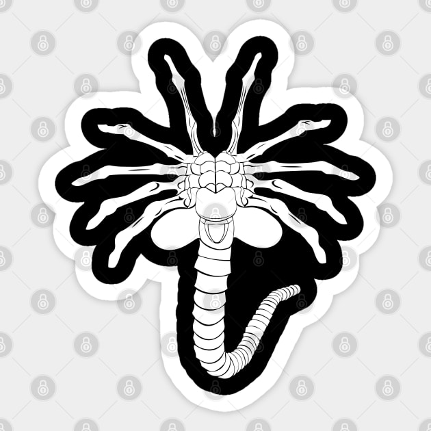 Facehugger Sticker by Meta Cortex